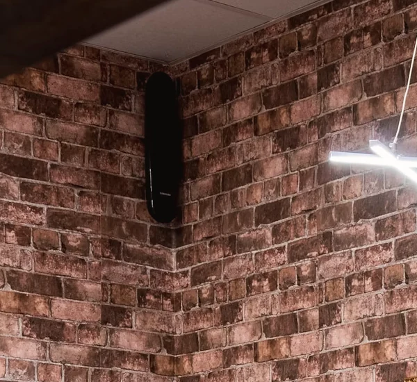 Detalle de un muro de ladrillo aparente